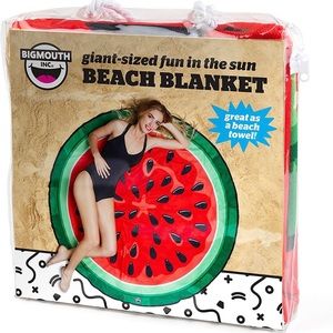 Big Mouth Inc Giant Sized Watermelon Beach Blanket 5 Feet Wide